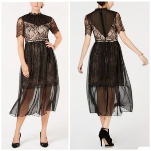 AVEC LES FILLES LACE CHIFFON DRESS